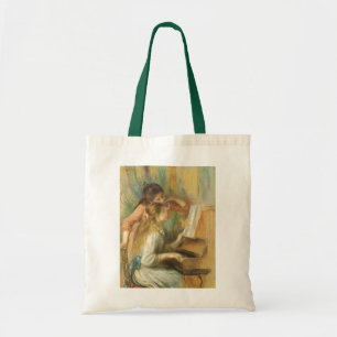 Bolsa Tote Raparigas no piano por Pierre Renoir