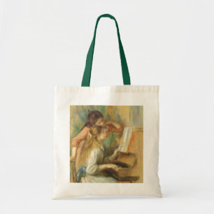 Bolsa Tote Raparigas no piano por Pierre Renoir