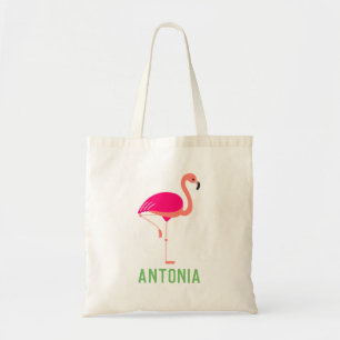 Bolsa Tote Raparigas Personalizadas Flamingo Rosa Tropicais
