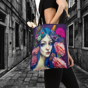 Bolsa Tote Raparigas Whimsical Enfrentam Bruxas Fadas Ninfas