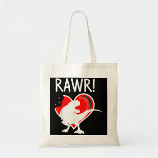 Bolsa Tote Rapazes Dia de os namorados Rawr Heart Dinosaur T