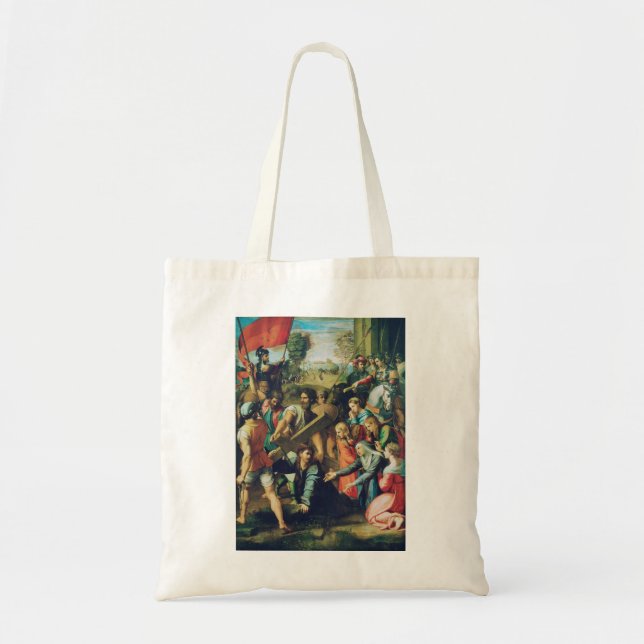Bolsa Tote Raphael Spasimo Cristo Caindo Sob a Cruz Arte (Frente)