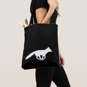 Bolsa Tote Raposa Branca Silhueta Selvagem Selvagem
