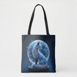 Bolsa Tote Raposa Cristalina ao Luar – Guardiã de Sonhos Sile