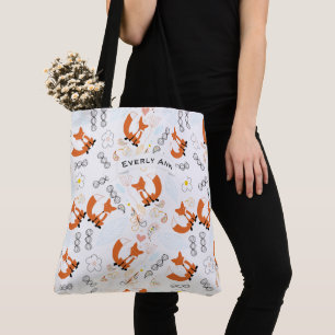 Bolsa Tote Raposa de Animais Florestais e Padrão de Bolota