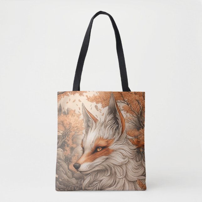 Bolsa Tote Raposa de Kitsune Japonesa (Frente)