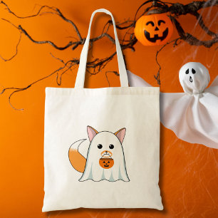 Bolsa Tote Raposa Fantasma para o Halloween