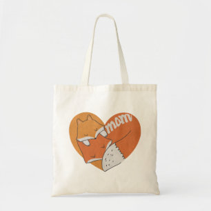 Bolsa Tote Raposa-Mãe e Raposa-Bebê Amor