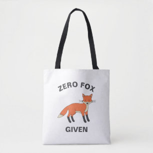 Bolsa Tote Raposa Zero Dada Engraçada Animais Selvagens De Sa