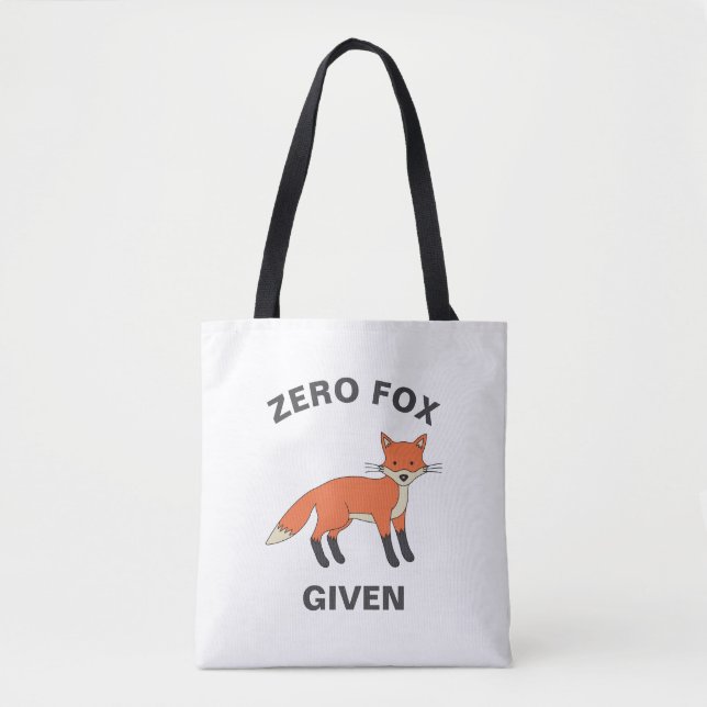 Bolsa Tote Raposa Zero Dada Engraçada Animais Selvagens De Sa (Frente)