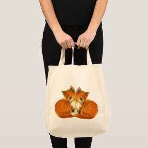 Bolsa Tote Raposas Gêmeas da Floresta