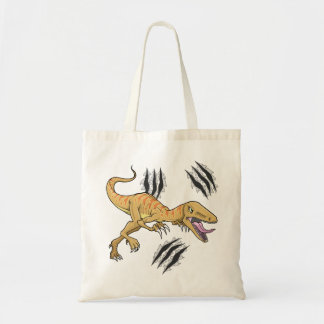 Bolsa Tote Raptor do dinossauro que rasga o saco da garra