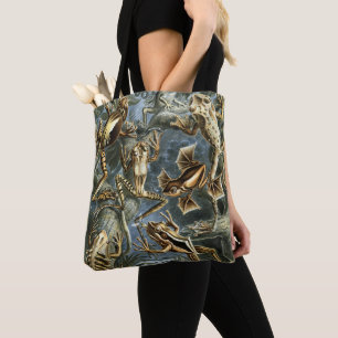 Bolsa Tote Rãs e Sapos Vintage Batrachia por Ernst Haeckel