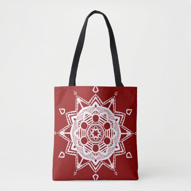 Bolsa Tote Raspberry Mandala (Frente)
