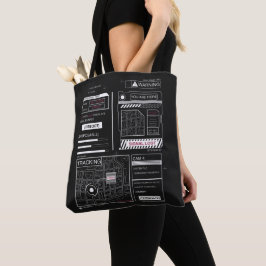 Bolsa Tote Rastreamento - Design de Streetwear Techno-Brutali