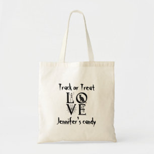 Bolsa Tote Rastrear ou Tratar o Halloween Personalizado pela 