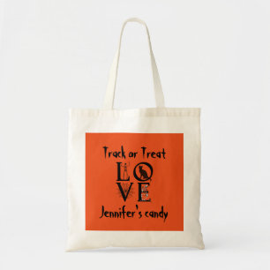Bolsa Tote Rastrear ou Tratar o Halloween Personalizado pela