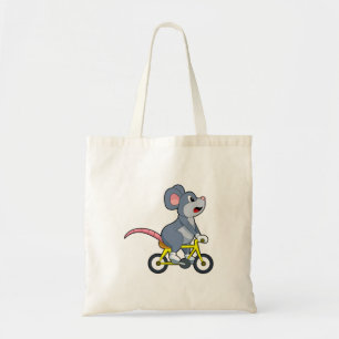 Bolsa Tote Rato com Bicicleta