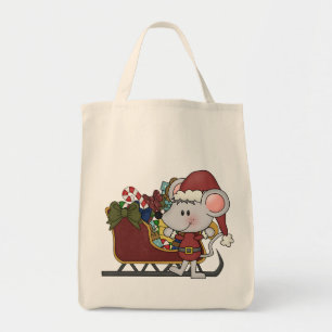 Bolsa Tote Rato do papai noel com trenó