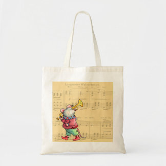 Bolsa Tote Rato na partitura - saco da trombeta