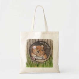 Bolsa Tote Rato Rustic Watercolor