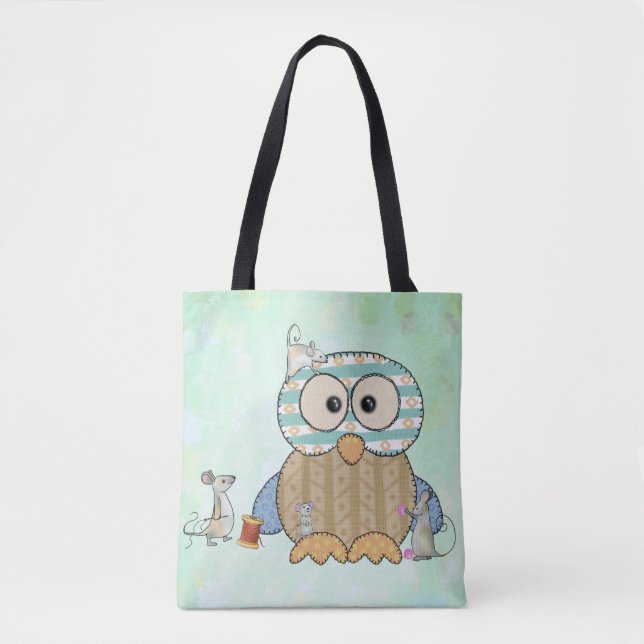 Bolsa Tote Ratos cosão coruja (Frente)