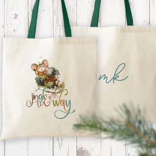 Bolsa Tote Ratos Sleigh Inicializa Jingle Por Todo O Caminho