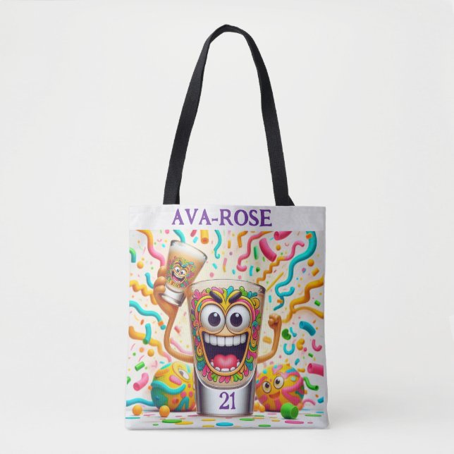 Bolsa Tote Rave Party Shot Glass – vibrant Fun  (Frente)