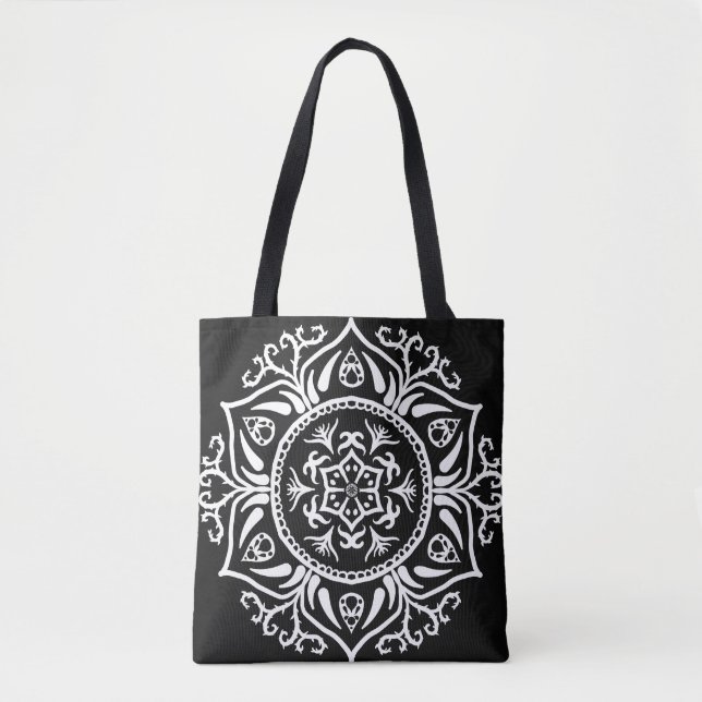 Bolsa Tote Raven Mandala (Frente)