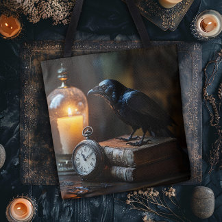 Bolsa Tote Raven na Biblioteca