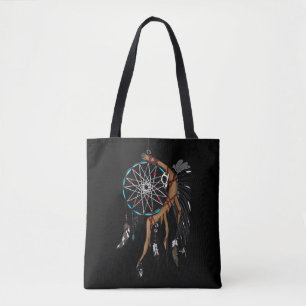 Bolsa Tote Raven Spirit Dreamcatcher (para cores escuras)