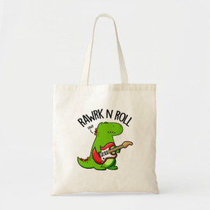Bolsa Tote Rawrk E Roll Funny Rocker Dinossaur Pun