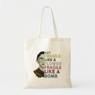 Bolsa Tote RBG/Frida Kahlo mashup - Frágil Como Uma Bomba