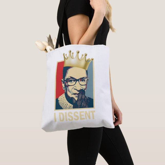 Bolsa Tote RBG, Ruth Bader Ginsburg, Eu Discordo (Close Up)