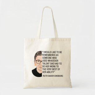 Bolsa Tote RBG Ruth Bader Ginsburg Tributo RIP
