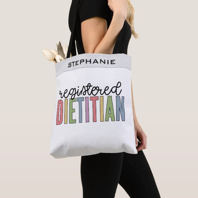 Bolsa Tote RD Multicolorido Dietitiano Registrado Personaliza (Close Up)