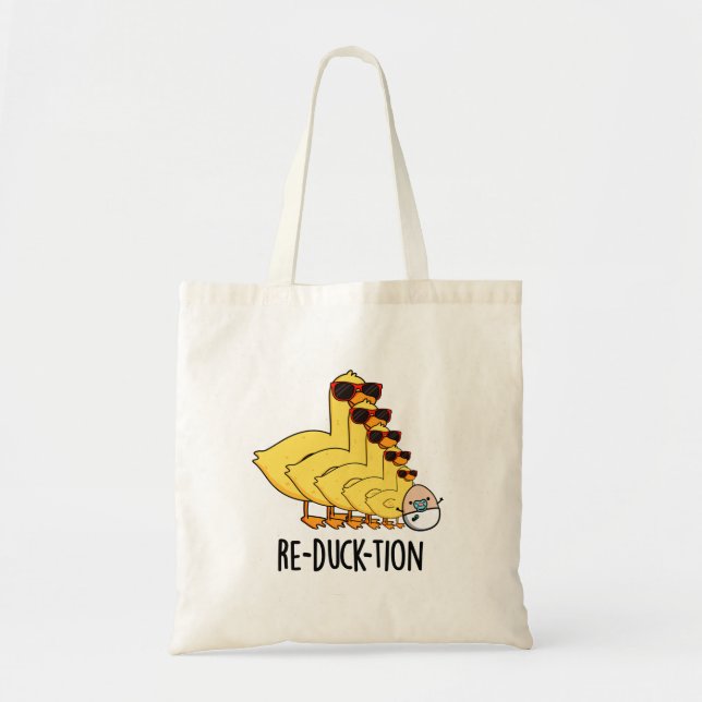Bolsa Tote Re-duck Engraçado Pum Animal Pun (Frente)