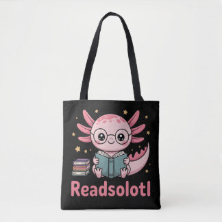 Bolsa Tote Readsolotl – Cute Axolotl Book Lover 