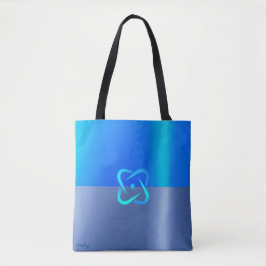 Bolsa Tote Real Azul e Azul Escuro - Efeito Metálico