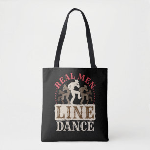 Bolsa Tote Real Men Line Dance Country Dança