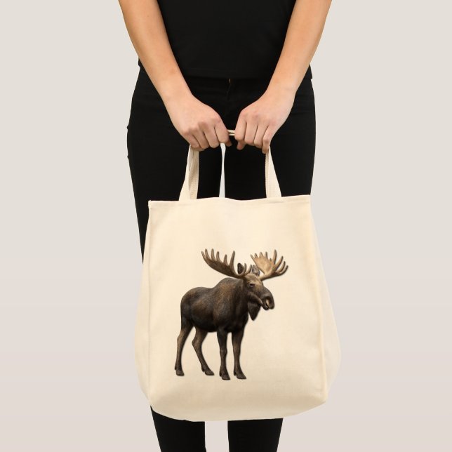 BOLSA TOTE REALISTIC MOOSE DESIGN. SAMER BRASIL (Frente (produto))