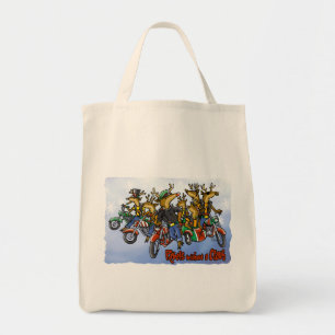 Bolsa Tote Rebeldes sem cartoon de Natal para Reindeer Claus