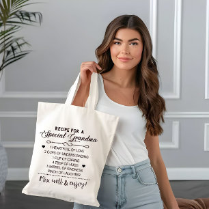 Bolsa Tote Receita para Presente Especial do Dia das Mães par