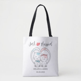 Bolsa Tote Recem casados Cat Wedding