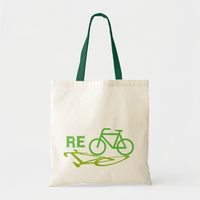 Bolsa Tote Recicl o design da bicicleta (Frente)