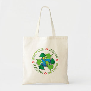 Bolsa Tote Reciclar, Reutilizar, Renovar, Repensar. Salvar pl