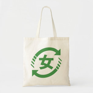 Bolsa Tote Reciclares japonesas Símbolo Kanji Nihongo