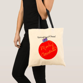 Bolsa Tote Red Blue Ornament Ball Cheer