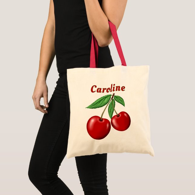 Bolsa Tote Red Cherries - Orçamento Personalizado (Frente (produto))