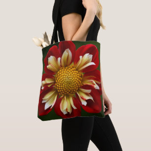 Bolsa Tote Red Collarette Dahlia Floral